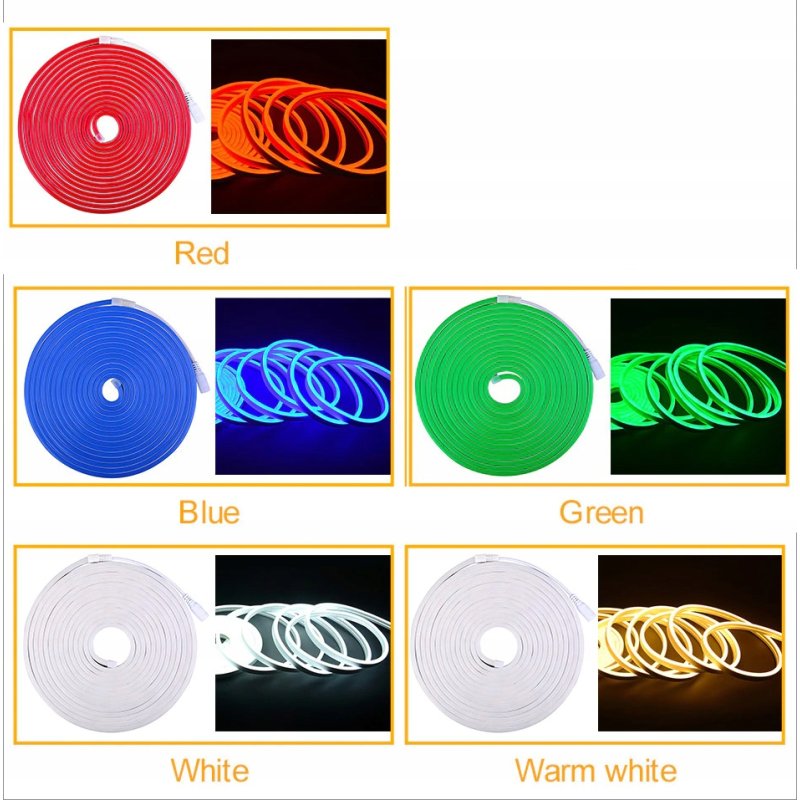 Taśma LED NEON flex IP68 230V 8x16mm 8W ciepły 1m