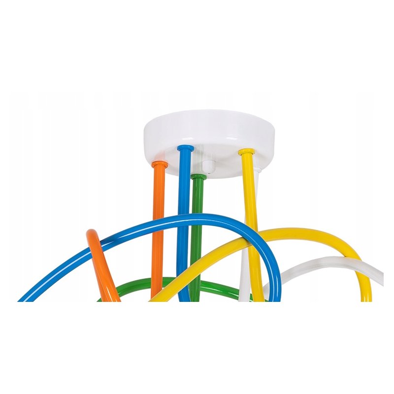 KOLOROWA LAMPA SUFITOWA ZWIS ŻYRANDOL SNAKE 5xE27