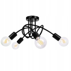 SUFITOWA LAMPA WISZĄCA PLAFON LOFT EDISON 4 x E27