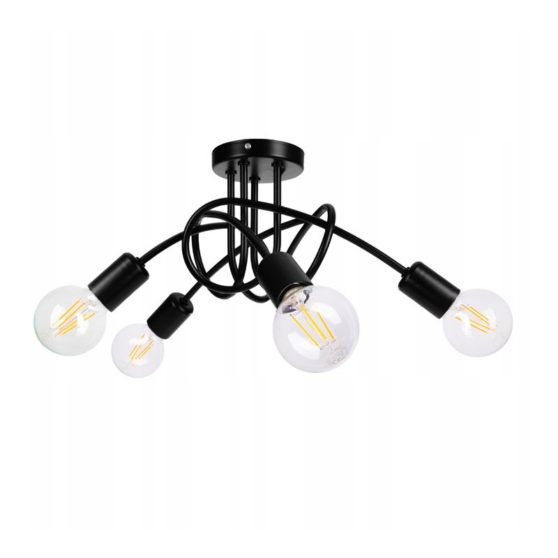 SUFITOWA LAMPA WISZĄCA PLAFON LOFT EDISON 4 x E27