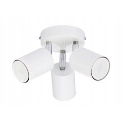 Lampa sufitowa plafon spot biały oprawa halogenowa 3x GU10 potrójna ruchoma