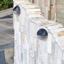 Lampka ogrodowa Lampa SOLARNA ścienna SCHODOWA Kinkiet solarny LED ZIMNY