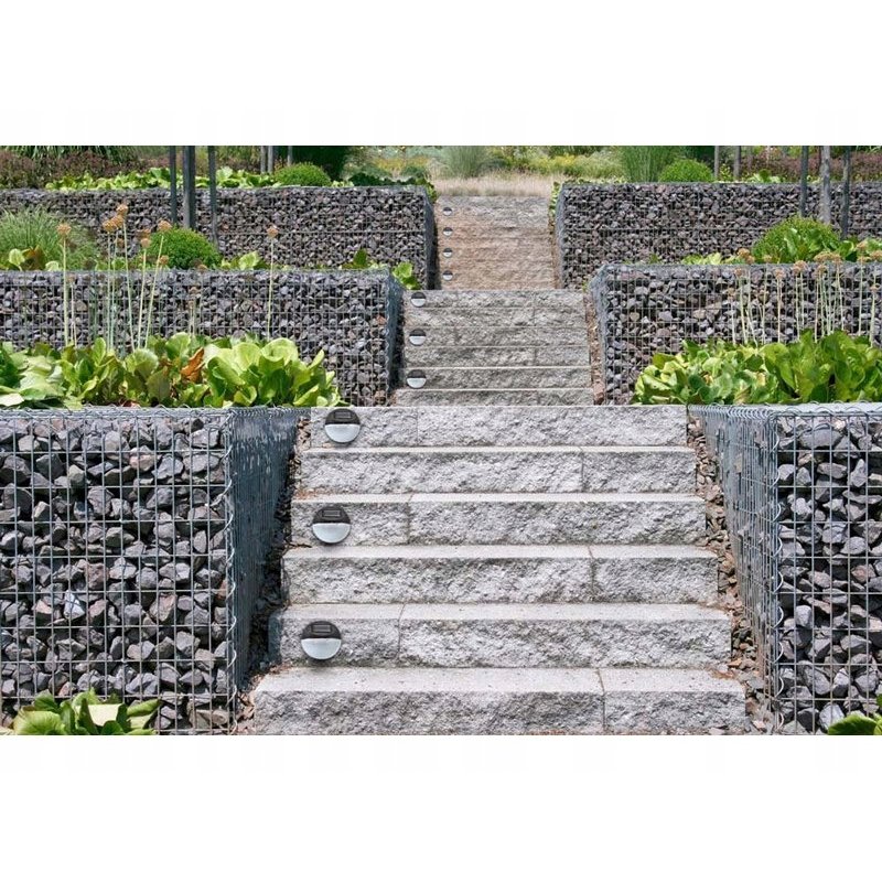 Lampka ogrodowa Lampa SOLARNA ścienna SCHODOWA Kinkiet solarny LED ZIMNY