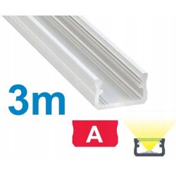 PROFIL ALUMINIOWY NAWIERZCHNIOWY typ A BIAŁY do taśm LED 3m