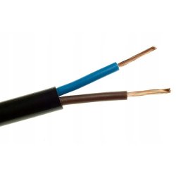 Przewód Płaski elektryczny giętki (linka) instalacyjny OMYp 2x0,75 czarny