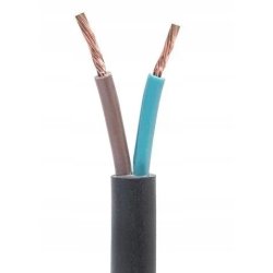 Przewód Płaski elektryczny giętki (linka) instalacyjny OMYp 2x0,75 czarny