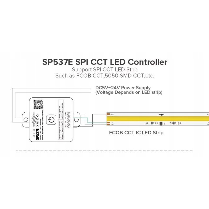 Sterownik Magic Digital IC SPERL taśm LED COB CCT cyfrowy WS2811 SPI music