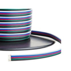 Kabel 1mb przewód 5-żyłowy kolorowy do taśm led RGBW 5x 0,22mm na metry