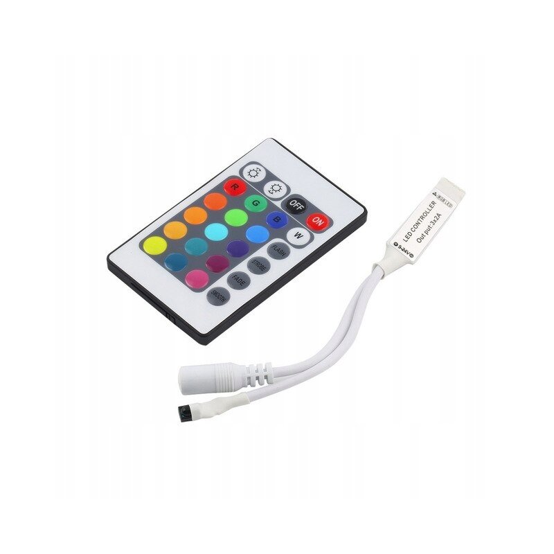 Sterownik /Kontroler RGB IR + pilot24 taśm LED RGB