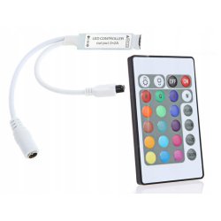 Sterownik /Kontroler RGB IR + pilot24 taśm LED RGB