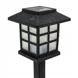 Lampka ogrodowa SOLARNA Latarenka mała lampa RETRO wbijana barwa ZIMNA