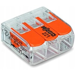 Szybkozłączka kostka WAGO 3x 0,08mm-4mm 221-413