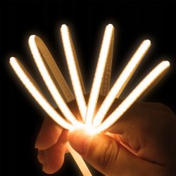 TAŚMA LED COB 12V 7W/mb NEON BARWA CIEPŁY 320diod 1m