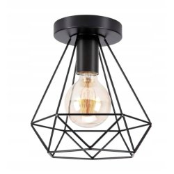 LAMPA stała sufitowa plafon Loft klosz diament E27