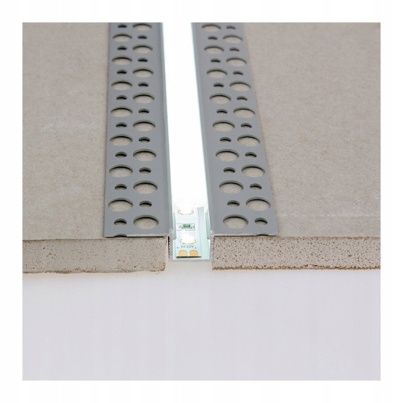 Zestaw PROFIL 12mm LED ALUMINIOWY do PŁYT karton-gips GK GIPSOWYCH KLOSZ 3m