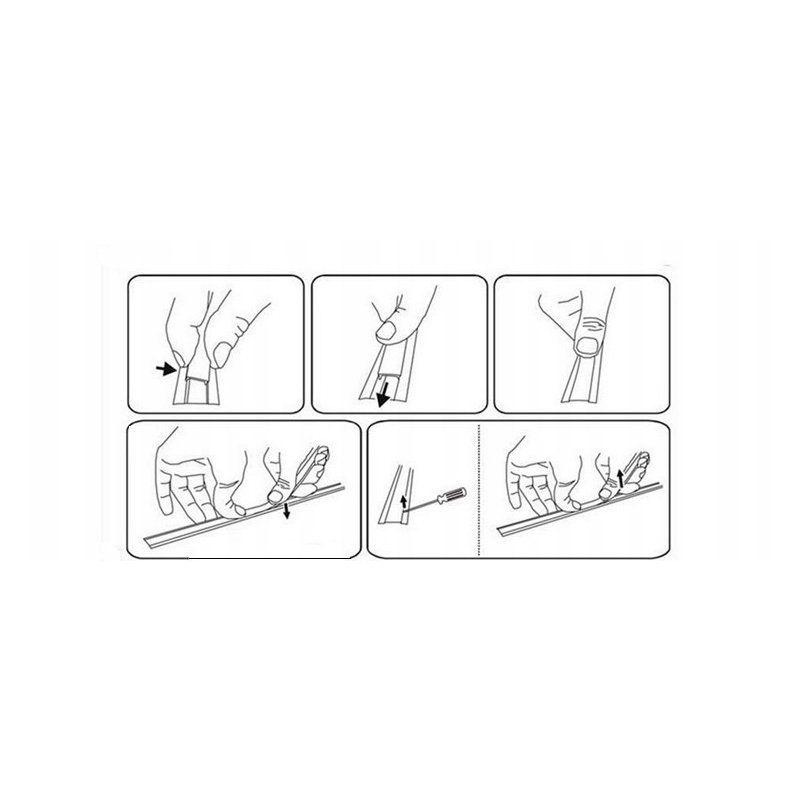 Zestaw PROFIL 12mm LED ALUMINIOWY do PŁYT karton-gips GK GIPSOWYCH KLOSZ 3m