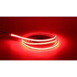 TAŚMA LED COB CZERWONA 12V 320diod/mb 12w/m neon KOLOR czerwony 1m LINIA