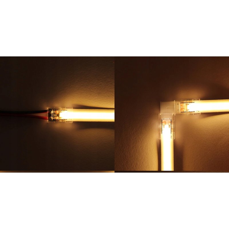 Złączka do taśm LED COB IP20 8mm łącznik z kablem