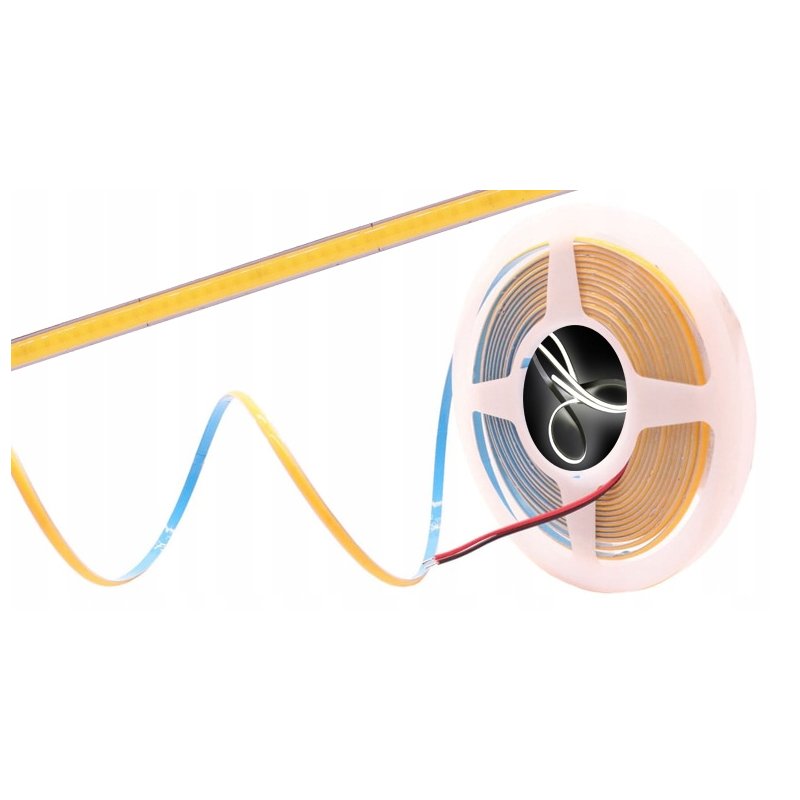 Taśma LED COB WĄSKA 4mm 24V neon linia biały neutral 5mb