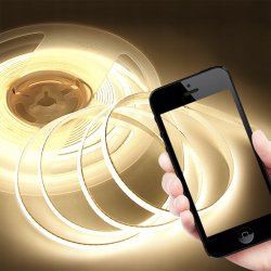 Taśma LED COB WĄSKA 4mm 24V neon linia biały neutral 5mb