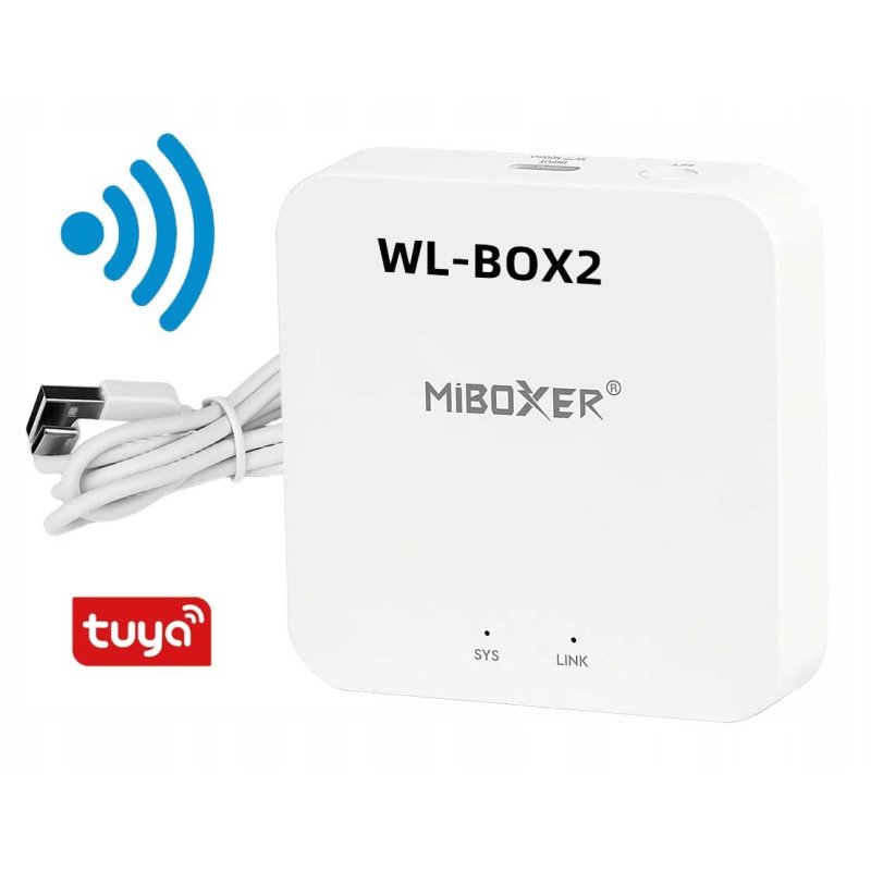 MOST Miboxer WL-BOX2 Router WiFi 2.4G Tuya ANDROID iOS do LED Mi-Light