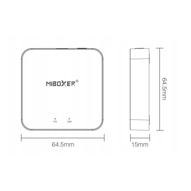 MOST Miboxer WL-BOX2 Router WiFi 2.4G Tuya ANDROID iOS do LED Mi-Light