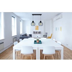 LAMPA wisząca sufitowa ŻYRANDOL ZWIS 2x drut KULA