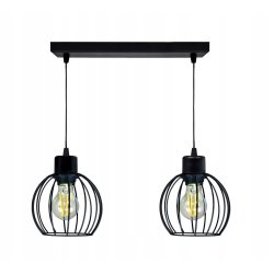 LAMPA wisząca sufitowa ŻYRANDOL ZWIS 2x drut KULA