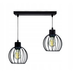 LAMPA wisząca sufitowa ŻYRANDOL ZWIS 2x drut KULA