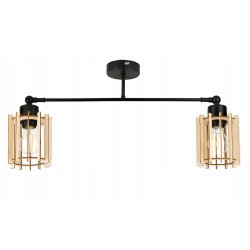 LAMPA sufitowa żyrandol regulowany LOFT E27 Drewno