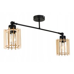 LAMPA sufitowa żyrandol regulowany LOFT E27 Drewno