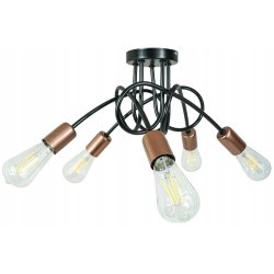 Lampa SUFITOWA WISZĄCA PLAFON LOFT EDISON 5 x E27
