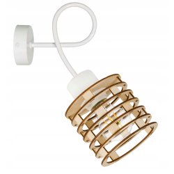 LAMPA KINKIET żyrandol stały loft SPRĘŻYNA Drewno