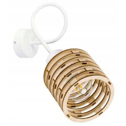 LAMPA KINKIET żyrandol stały loft SPRĘŻYNA Drewno