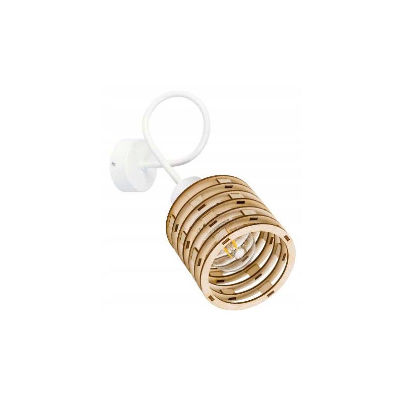 LAMPA KINKIET żyrandol stały loft SPRĘŻYNA Drewno