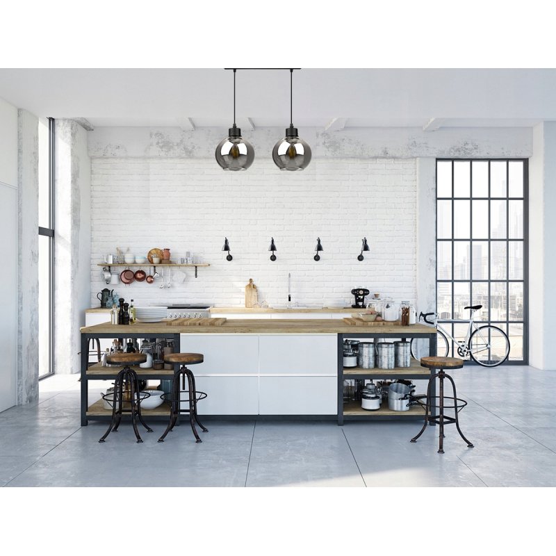 LAMPA wisząca sufitowa ŻYRANDOL ZWIS KULA Szklana