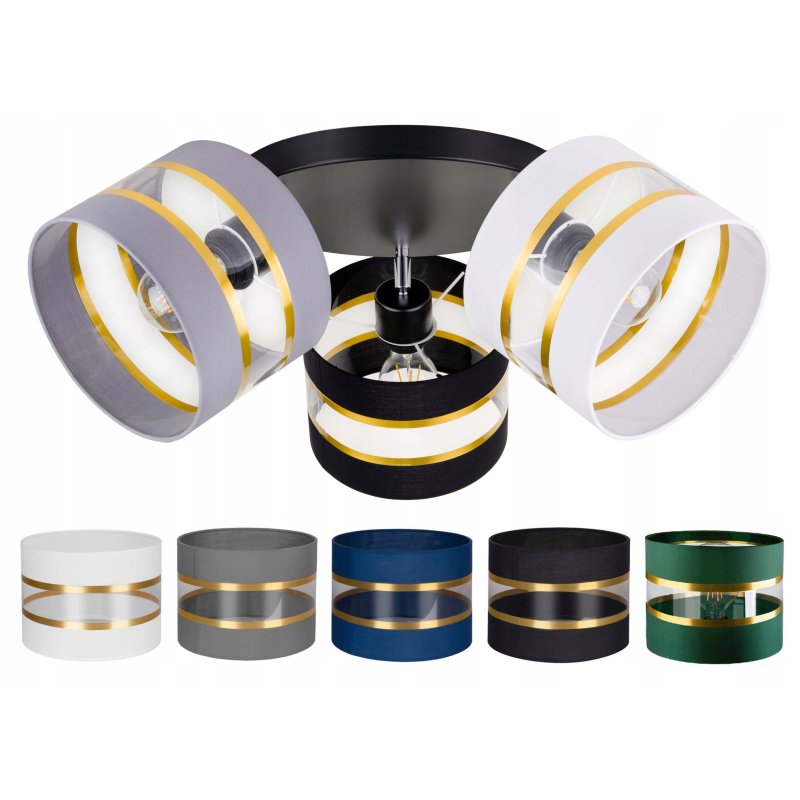 LAMPA plafon ruchomy żyrandol sufitowa ABAŻUR CZARNY BIAŁY SZARY ZIELONY