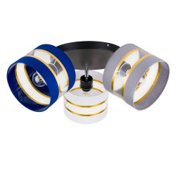 LAMPA plafon ruchomy żyrandol sufitowa ABAŻUR CZARNY BIAŁY SZARY ZIELONY