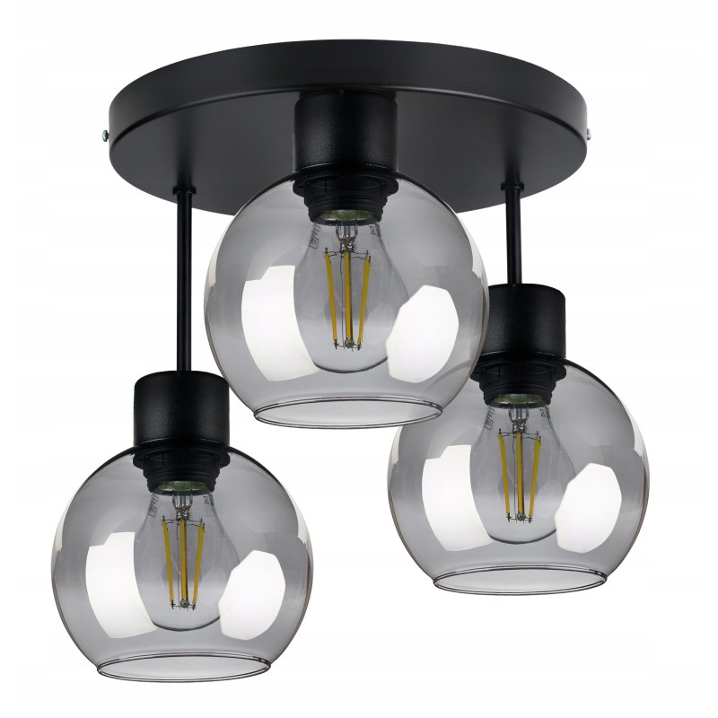 LAMPA sufitowa PLAFON ŻYRANDOL WYSOKI KULA Szklana