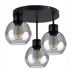 LAMPA sufitowa PLAFON ŻYRANDOL WYSOKI KULA Szklana