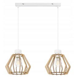 LAMPA sufitowa WISZĄCA ZWIS żyrandol loft DREWNO 2