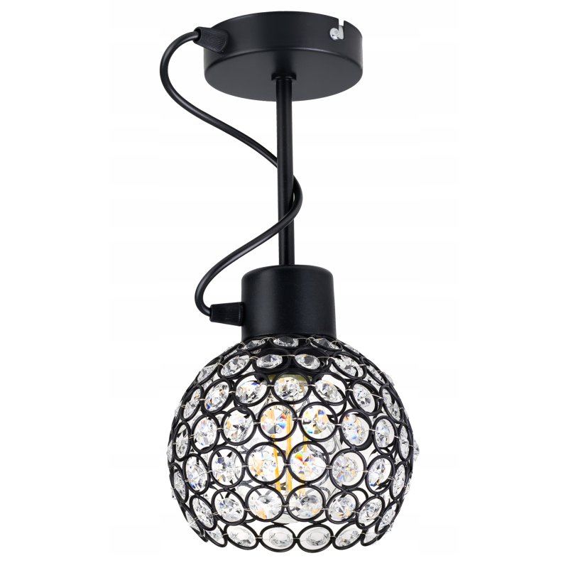 LAMPA WISZĄCA stała żyrandol sufitowa E27 KRYSZTAŁ