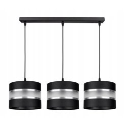 LAMPA SUFITOWA ŻYRANDOL ABAŻUR GALA SZARO-CZARNA