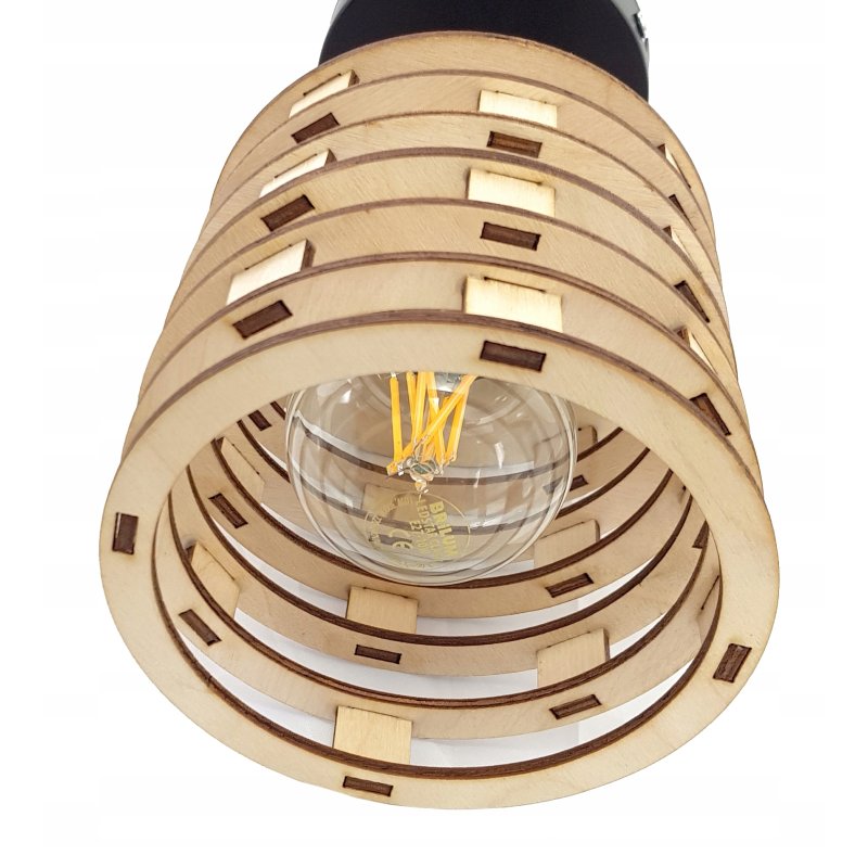 LAMPA drewniana belka wisząca sufitowa ŻYRANDOL ZWIS LOFT DREWNO na 3x E27