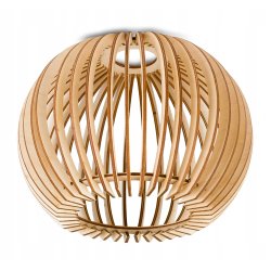 LAMPA drewniana belka wisząca sufitowa ŻYRANDOL ZWIS LOFT KULA DREWNO E27