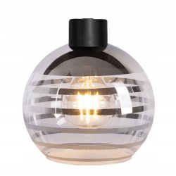 LAMPA drewniana belka wisząca sufitowa ŻYRANDOL ZWIS LOFT szklany na 3x E27