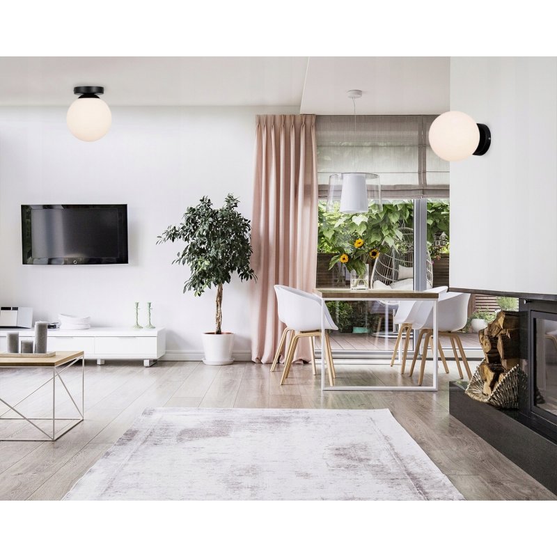 LAMPA WISZĄCA STAŁA ŻYRANDOL SUFITOWY LOFT SZKLANY KLOSZ KULA NA 1 LED E27