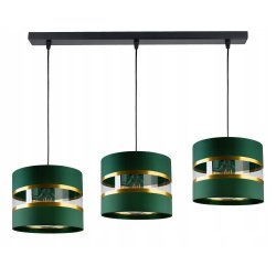 LAMPA WISZĄCA ZWIS żyrandol sufiowa Abażur ZIELONY 3xE27