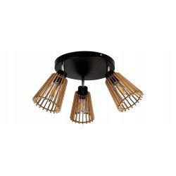 Lampa plafon żyrandol ruchomy sufit 3 Drewno eko
