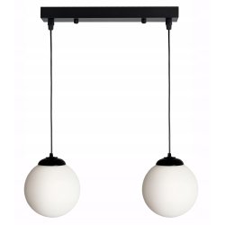 LAMPA WISZĄCA ZWIS ŻYRANDOL SUFITOWY LOFT SZKLANY KLOSZ KULA NA 2 LED E27